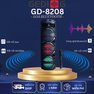 Loa Karaoke Bluetooth Gedi-G Tháp GD-8208 và GD-8219-3 Bass 20cm -Loa Karaoke Công Suất 120W Siêu To
