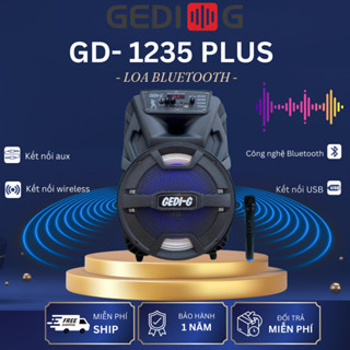 Loa Bluetooth, loa Kéo, loa Karaoke GEDI-G GD-1235 Plus- Bass 30-công suất 100w -Bảo hành 12 tháng