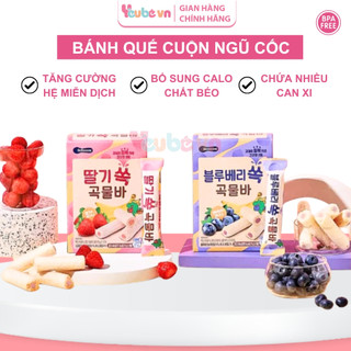 Bánh Quế Cuộn Ngũ Cốc Hữu Cơ Bebecook YEUBEVN Nhân Kem Hàn Quốc Cho Bé Ăn Dặm Từ 12m+