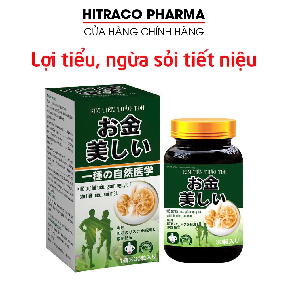 Viên uống Kim Tiền Thảo TDH hỗ trợ lợi tiểu, giảm ngừa sỏi tiết niệu, sỏi mật - Chai 30 viên
