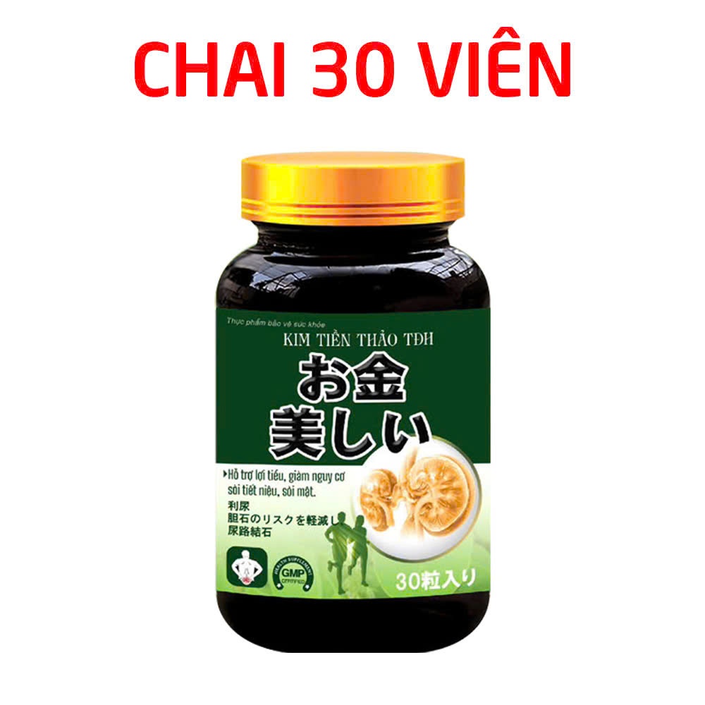 Viên uống Kim Tiền Thảo TDH hỗ trợ lợi tiểu, giảm ngừa sỏi tiết niệu, sỏi mật - Chai 30 viên