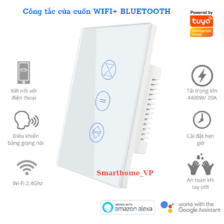 Công Tắc Cửa Cuốn WiFi+ Bluetooth Điều Khiển Qua Điện Thoại App Tuya