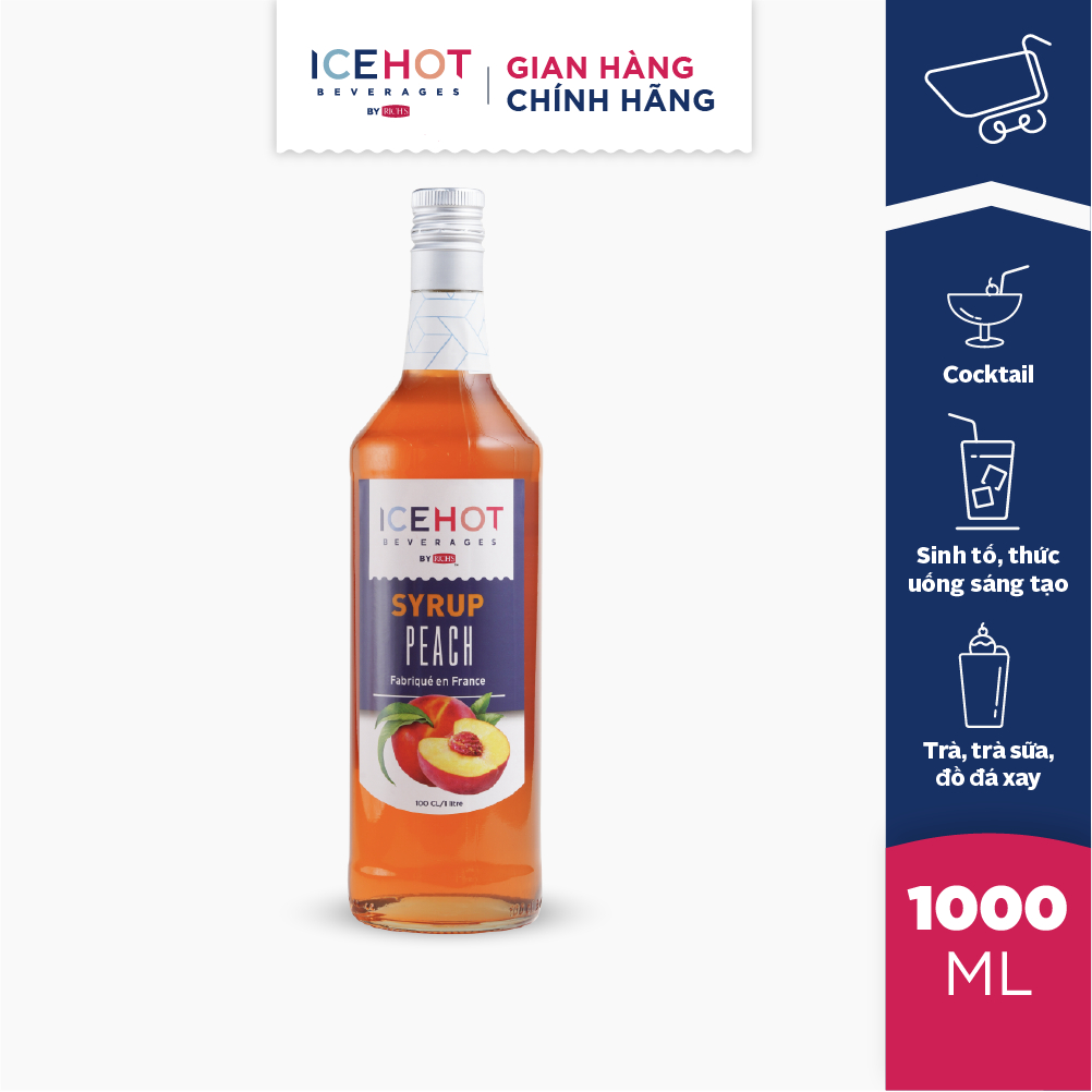 Siro ICEHOT Đào chai 1L (Syrup Peach Icehot) 19786