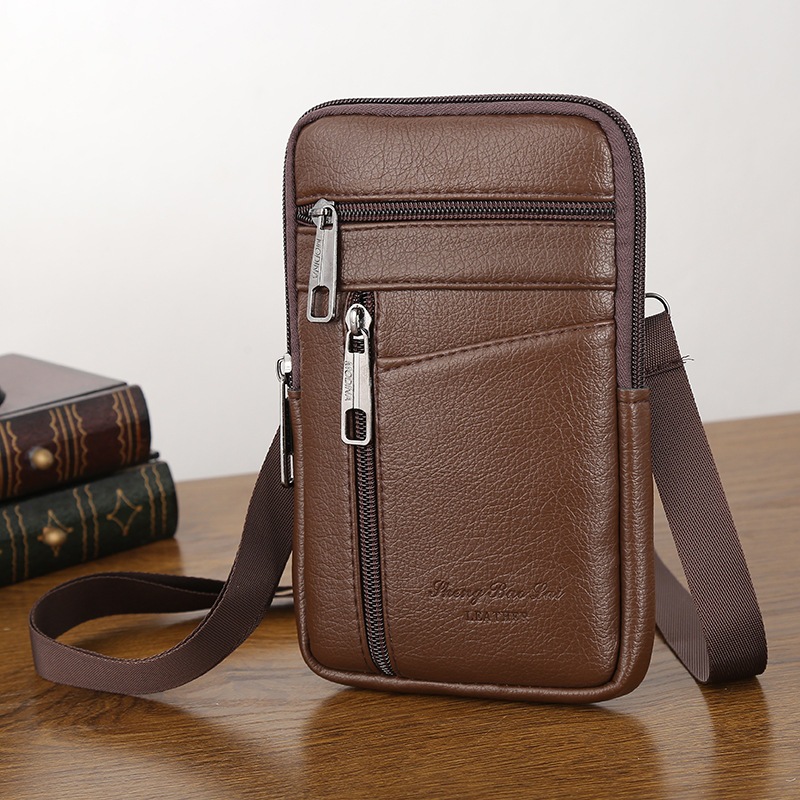 Túi đeo vai bằng da MINI cầm tay dành cho nam Túi đeo chéo Túi đeo thắt lưng