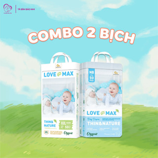 [Combo 2 Bịch Tặng Khăn Ướt] Tã Bỉm Love Max, Bỉm Dán/Quần Cho Bé Full Size