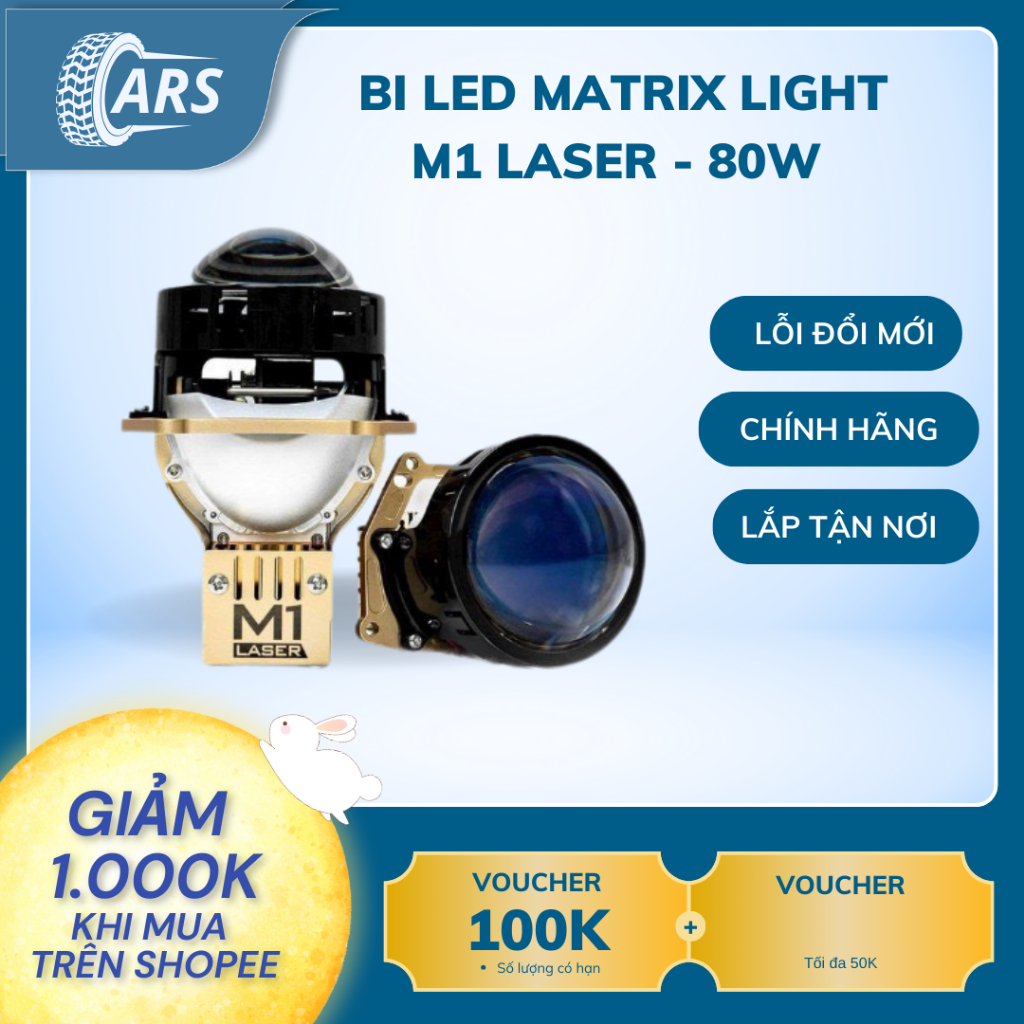 Bi led Matrix Light M1 Laser - 80w | Bảo Hành 3 Năm