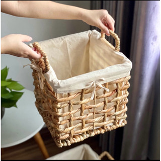 Giỏ lục bình đựng đồ  Decor ,trồng cây Cói Việt