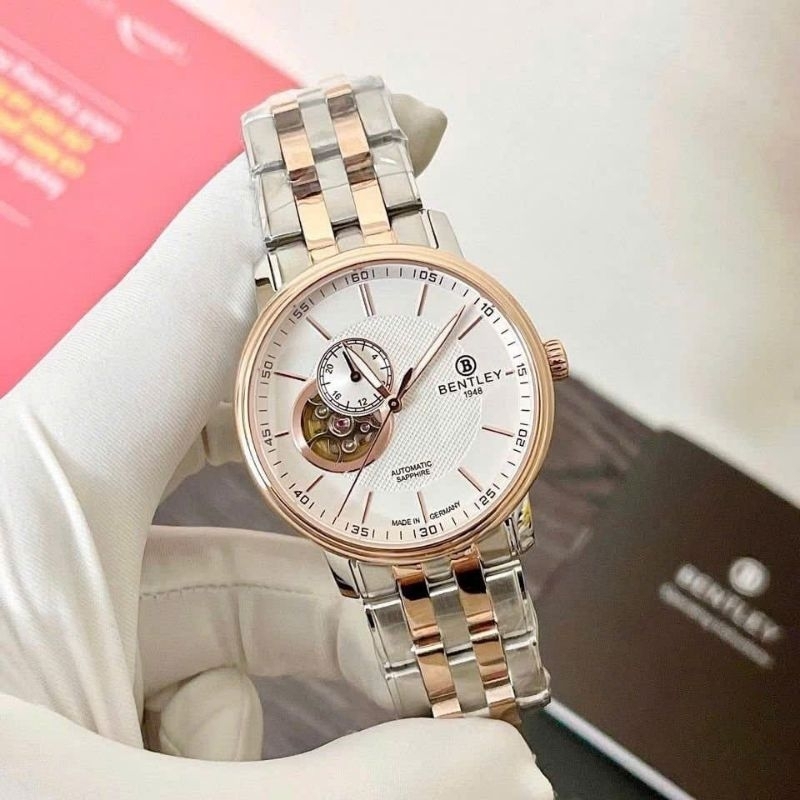 [Chính Hãng 100%] Đồng Hồ Nam Bentley BL1832 (1832) Máy Cơ (Automatic) Kính Sapphiare Mặt Tròn Siz 4