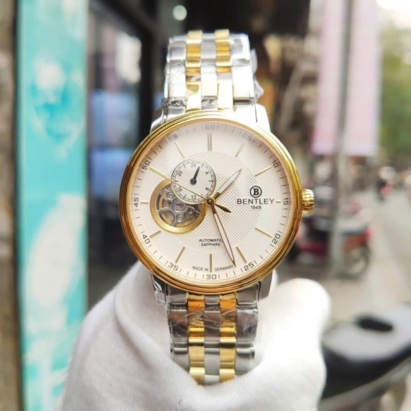 [Chính Hãng 100%] Đồng Hồ Nam Bentley BL1832 (1832) Máy Cơ (Automatic) Kính Sapphiare Mặt Tròn Siz 4