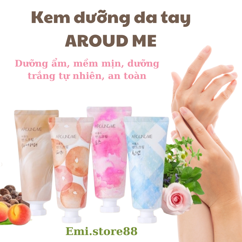 Kem dưỡng da tay Welcos Around Me, làm mềm, dưỡng ẩm trắng sáng mịn da Hàn Quốc 60g