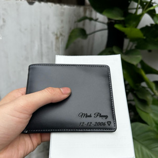 Ví Da Khắc Tên Theo Yêu Cầu - Bóp Ví Da Bò Cao Cấp Tặng Kèm Hộp Và Túi Làm Quà - Alpha.