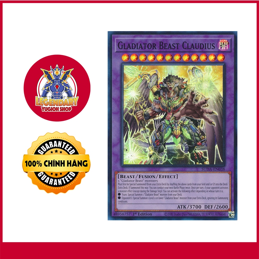 [Thẻ Bài Yugioh Chính Hãng] Gladiator Beast Claudius