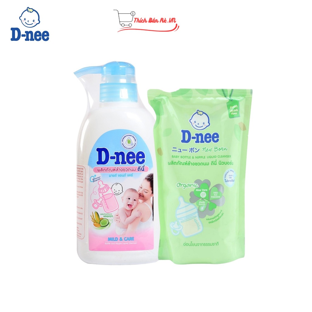 Nước rửa bình sữa Dnee Thái Lan – 500ml, 620ml, an toàn tuyệt đối cho bé