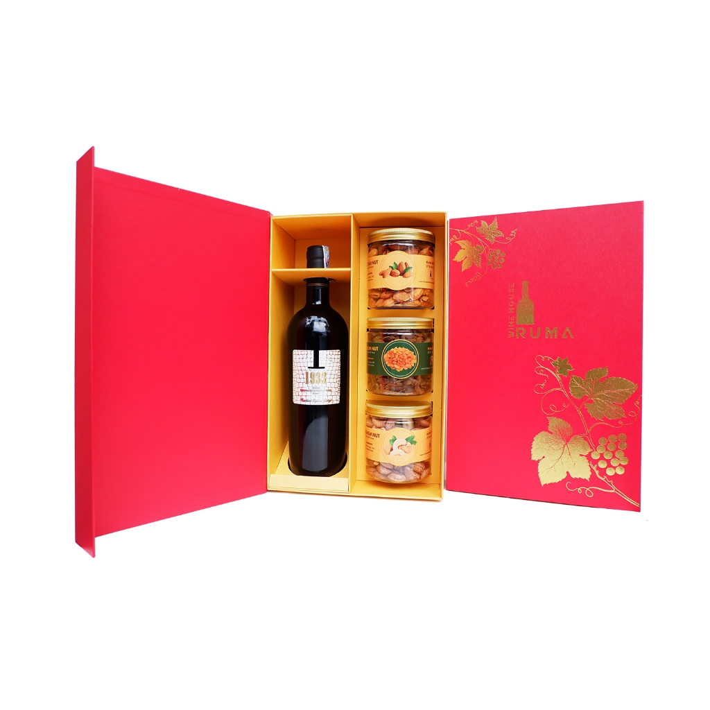 Set quà tặng doanh nghiệp Ruma rượu vang Ý 1933 Rosso