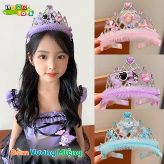 Bờm Cài Tóc Hình Vương Miệng Kuromi, Thỏ Hồng Dễ Thương - Băng Đô Cài Tóc Họa Tiết Lấp Lánh Làm Phụ Kiện Tóc Cho Bé Gái