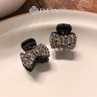 Kẹp tóc nữ càng cua Eleanor Accessories hình nơ đính đá phụ kiện tóc kẹp tóc mái mini 9386