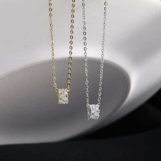  Dây chuyền bạc nữ PMJ Dây bạc San mặt tròn đính đá lấp lánh PMJ0093D Phúc Minh Jewelry 