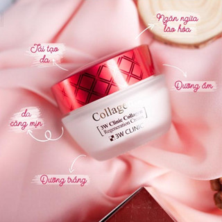 Kem Dưỡng Da/ Nước Hoa Hồng Collagen 3W CLINIC Collagen Hàn quốc - Kem Đỏ