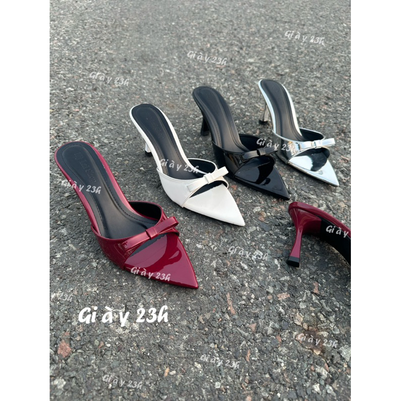 Giày cao gót Mũi Nhọn NƠ nhẹ nhàng,xinh xắn.Cao 7 phânnnn