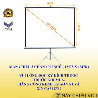 Màn Chiếu 3 Chân Di Động 100inch, Dây Cáp Tín Hiệu HDMI 15M