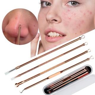 Bộ 4 cây nặn mụn lấy mụn 8 đầu tiện lợi Luxury Korea, Set 4 dụng cụ lấy mụn chuẩn