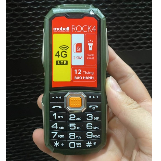 Điện thoại 4G Mobell Rock 4 4G loa to pin khủng - Bảo hành 12 tháng