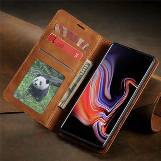 Bao da Samsung S10 và S10 Plus  - Thiết kế dạng ví-Có ngăn cài thẻ,tiên-Nắp gập 2 mặt-làm từ da lộn