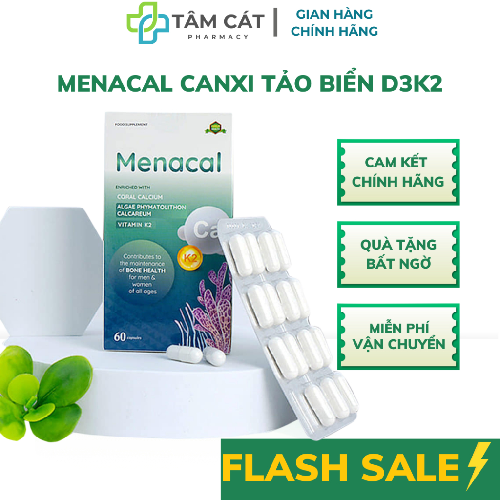 Canxi Menacal, Canxi bầu và sau sinh, Bổ sung Vitamin, canxi từ Tảo Biên dễ hấp thu _Có Tích điểm