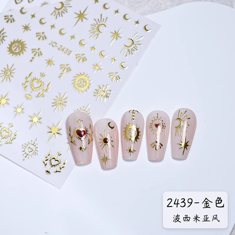 Sticker dán móng, sticker nail, tấm dán móng tay 3D nail sticker nhiều loại
