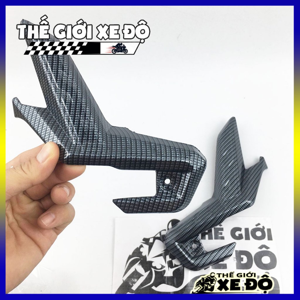 Ốp gác chân sau AB 160 cc và AB 125 cc 2023, 2024, 2025 cacbon - phụ kiện đồ chơi xe Airblade ốp car