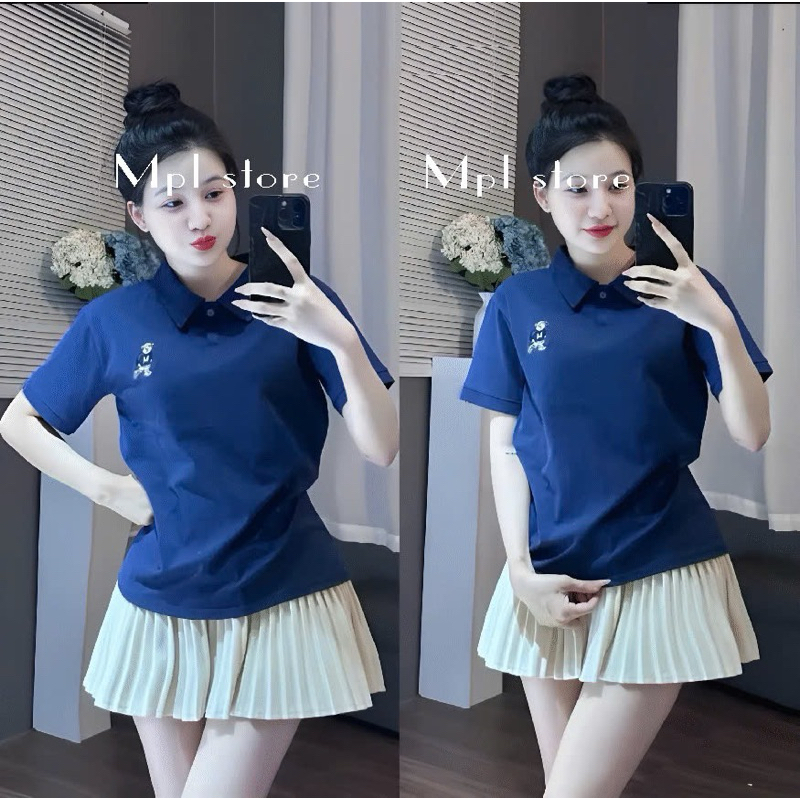 Áo polo thêu hình Con Ngựa. phom rộng (35-75kg)