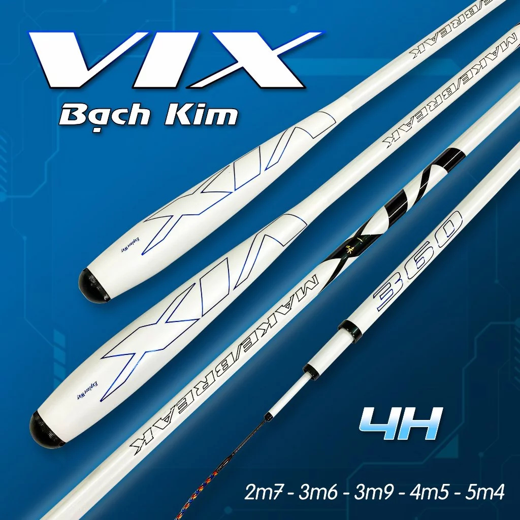 Cần Câu Tay VIX Bạch Kim 4H
