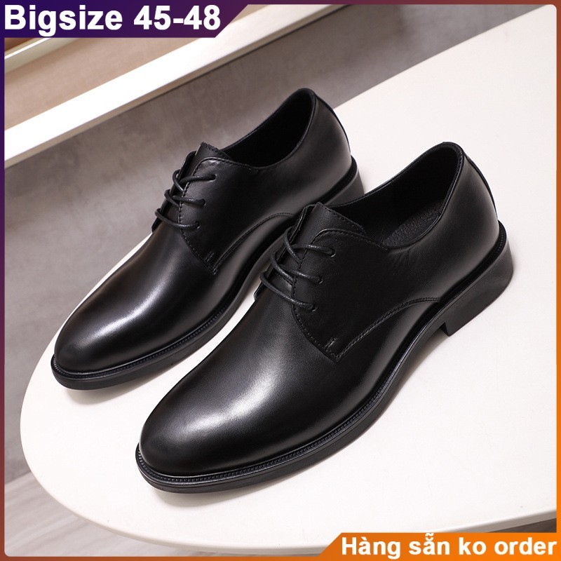 Giày da công sở, giày tây cỡ lớn (Eu:45-46) cho nam cao to chân ú bè. Big size leather shoes for wid