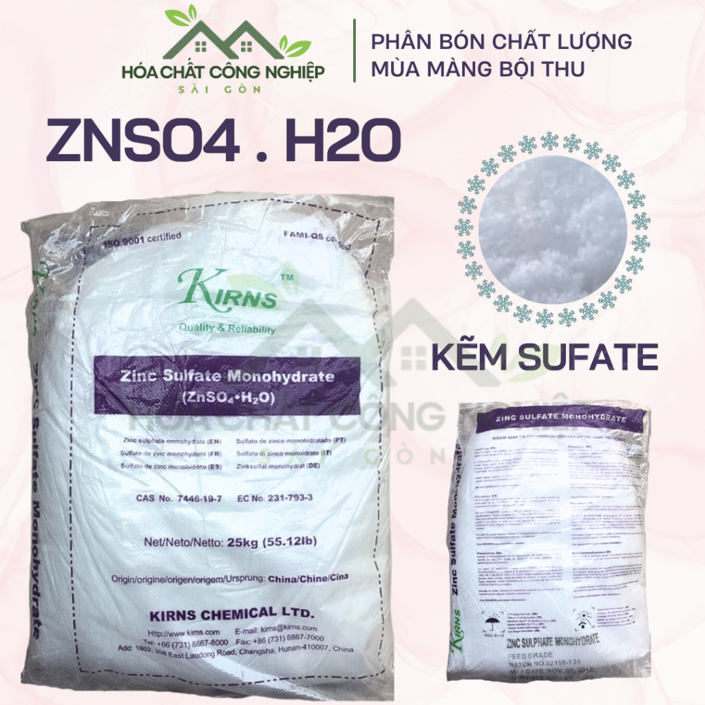 [TÚI 1KG] PHÂN BÓN KẼM SUNPHATE (ZnSO4.H20)