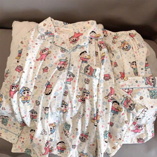 Bộ đồ ngủ nữ HUNALY dài tay dáng rộng bigsize đáng yêu cute tiểu thư nhẹ nhàng D020 T9T4