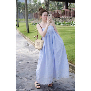 ĐẦM MAXI 2S HOẠ TIẾT THỔ CẨM