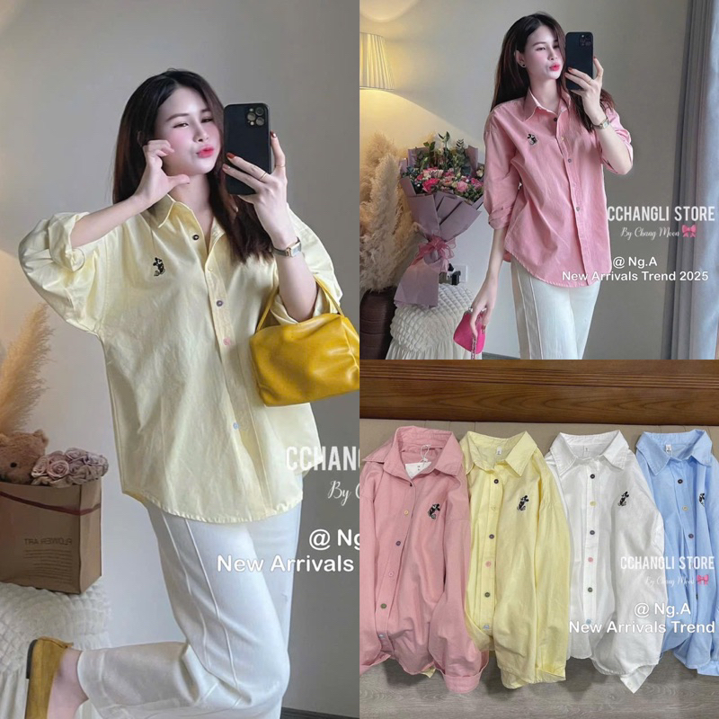 Áo Sơmi Thêu Mickey Chang Moon
