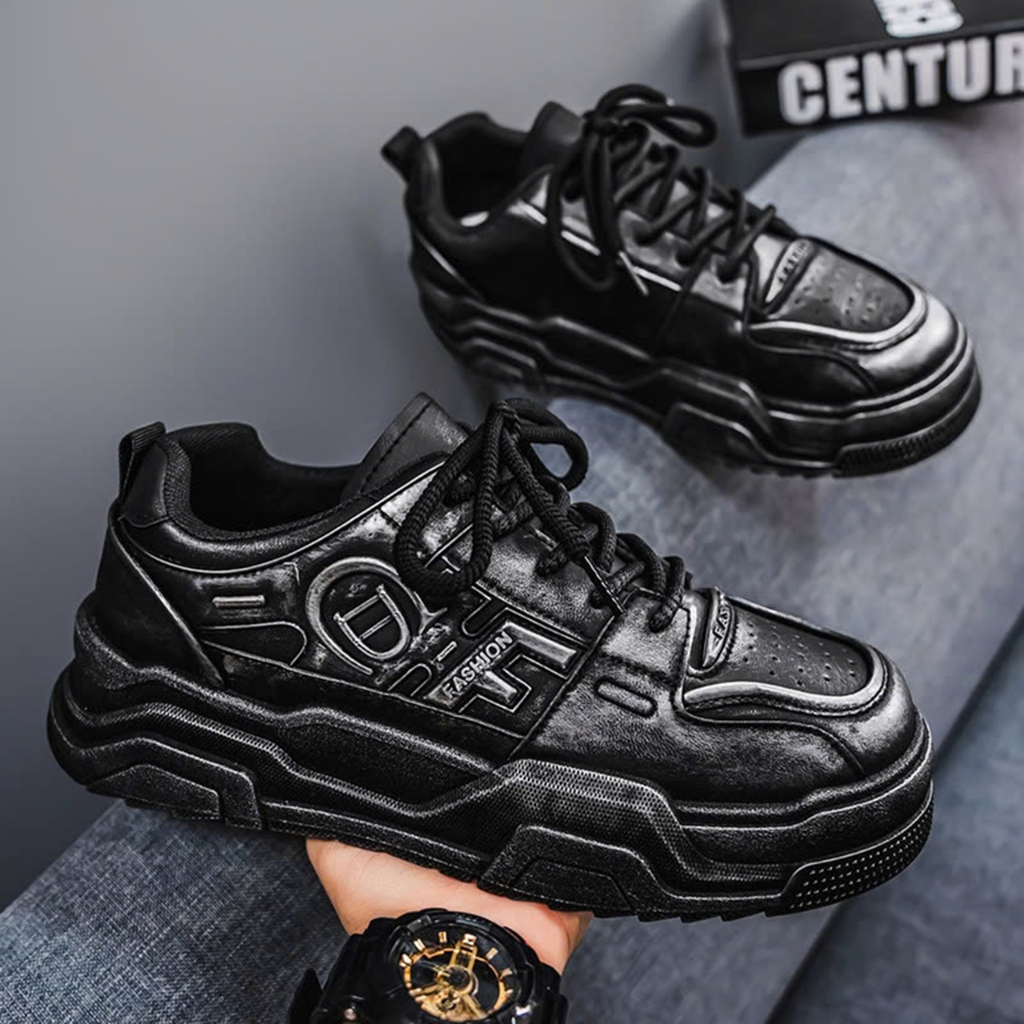 Giày sneaker nam LAKINTA màu trắng đen đơn giản sành điệu G883