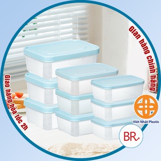  Combo 9 bộ hộp thực phẩm chữ nhật Hokori  MS:6533  Việt Nhật Hộp bảo quản thức ăn đồ đông lạnh an toàn tiện lợi 02074 