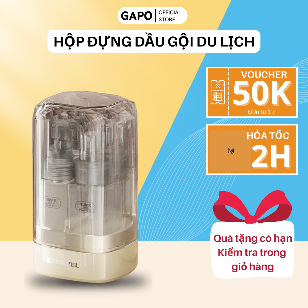 Hộp đựng đồ vệ sinh cá nhân, mỹ phẩm, dầu gội, bàn chải đánh răng mang đi du lịch ETRAVEL