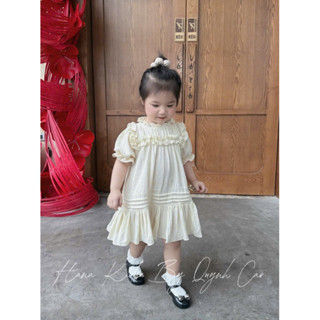 [HÀNG THIẾT KẾ LOẠI 1] VÁY ĐẦM BABYDOLL PHỐI BÈO PHONG CÁCH HÀN QUỐC CHO BÉ GÁI