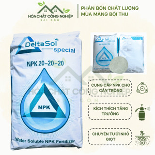 Bao nguyên 25kg phân bón NPK 20-20-20 DELTASOL ĐỨC