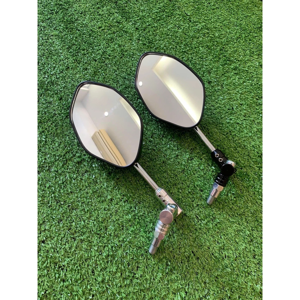 Gương AB Năm Cạnh Tùy Chọn Chân Xoay 360 Độ Nhôm CNC Lắp Đặt Cho Các Dòng Xe Máy - Phụ Tùng