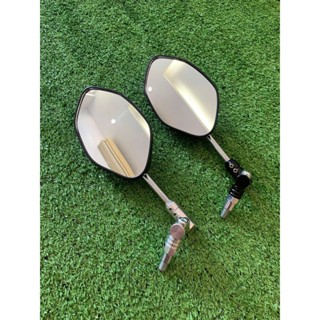 Gương AB Năm Cạnh Tùy Chọn Chân Xoay 360 Độ Nhôm CNC Lắp Đặt Cho Các Dòng Xe Máy - Phụ Tùng