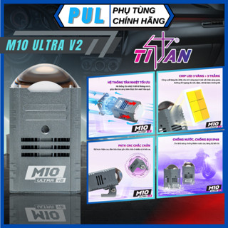 Đèn Trợ Sáng Bi Cầu Mini TITAN M10 Ultra V1-V2 Công Suất 28W, Bi Cầu Hình Elip, Chống Nước IP68