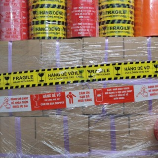 băng keo đỏ hàng dễ vỡ 5cm- 200y 1,6kg- 100y 1kg 5 trong 1 đánh giá quay video 1 cây 6 cuộn.