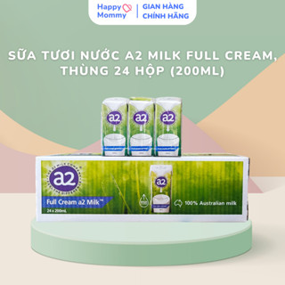 Sữa tươi nước A2 Milk Full Cream, 6 hộp x 200ml (Bán Giá Theo Lốc)