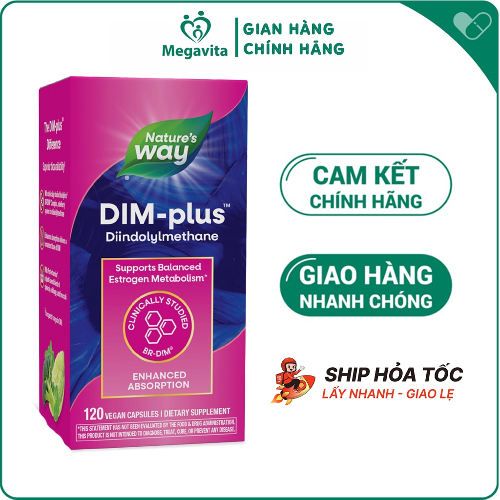 Viên Uống Điều Hòa Nội Tiết Tố Nữ Nature’s Way Dim-Plus Estrogen Metabolism 120 Viên
