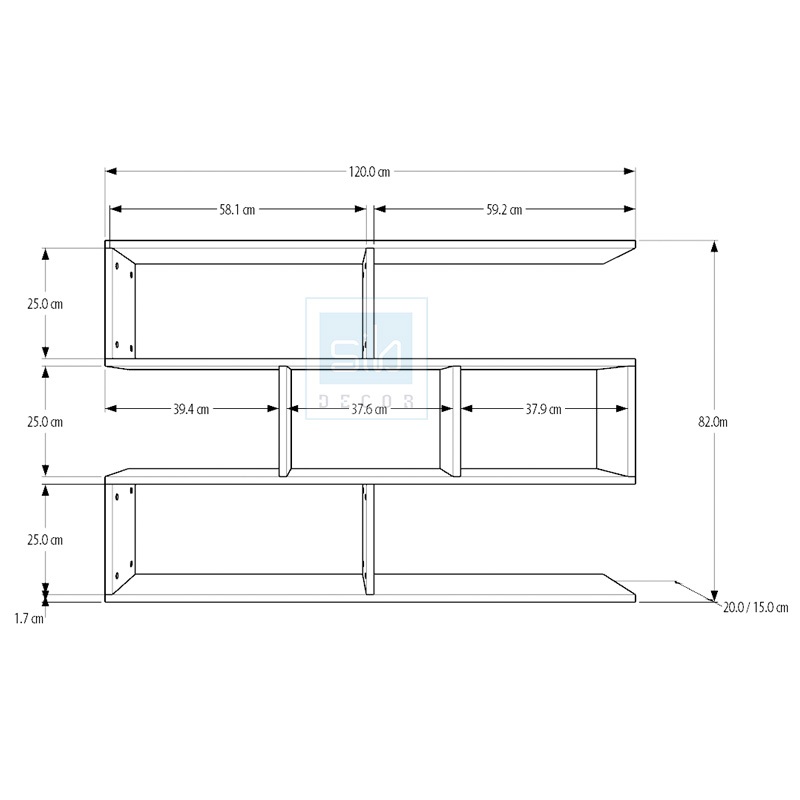 [Mua 1 được 2] Kệ Sách Gỗ Treo Tường 4 Tầng 120cm, Giá Để Sách Trang Trí Cho Bé SIB Decor KT06-120 | BigBuy360 - bigbuy360.vn