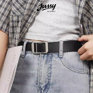 Thắt Lưng Nam Nữ Bản To Ngang 3cm JTL41 Khóa Hợp Kim Cao Cấp Jussy Official Dây Nịt Unisex Da PU Bền Chắc Dài 105cm